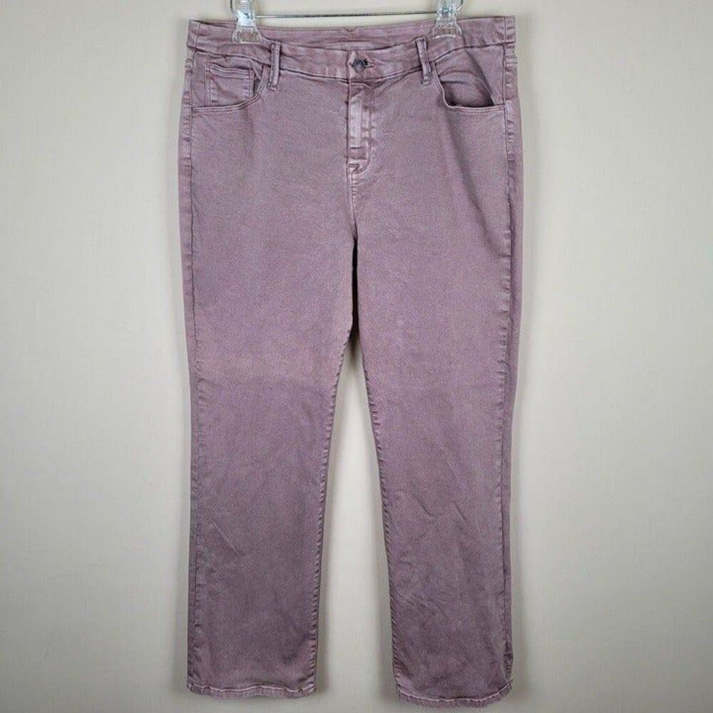 Soft Surroundings Size 16 Straight Leg Stretch Jeans Dusty Pink